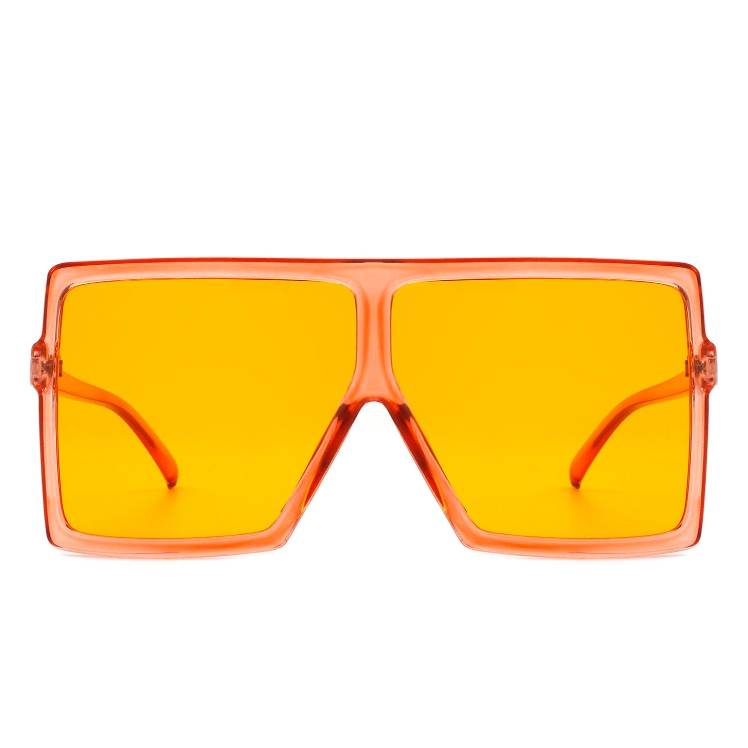 Amarylla - Oversize Flat Top Square Tinted Women Fashion Sunglasses