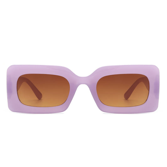 Zyra - Square Flat Top Narrow Tinted  Fashion Wholesale Sunglasses - LuxeSavo