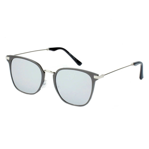 CAMBRIDGE | Pillowed Rectangle Flat Lens Horned Rim Sunglasses