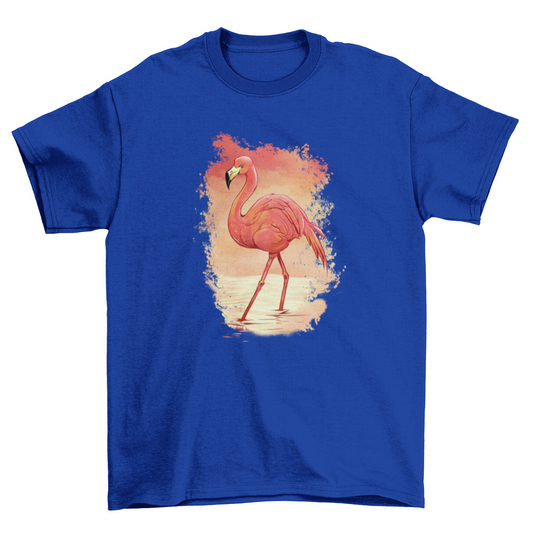 Flamingo painting t-shirt - LuxeSavo