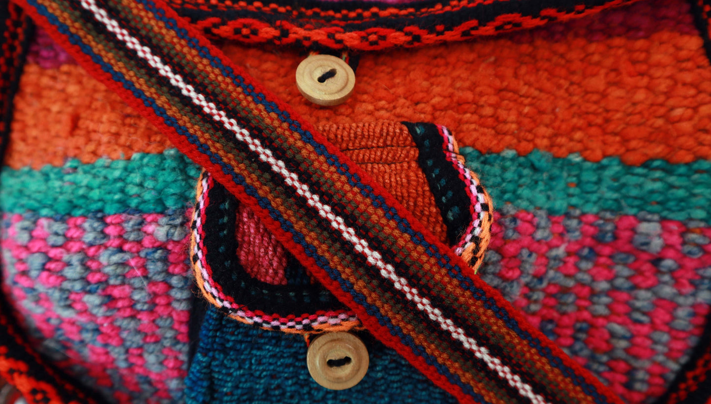 Artisan Woven, Button Crossbody Bag